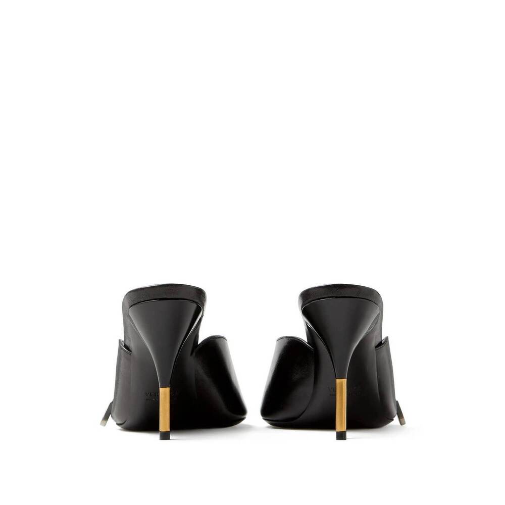 NEW VERSACE women's nyx leather mules in black - Picture 3 of 5